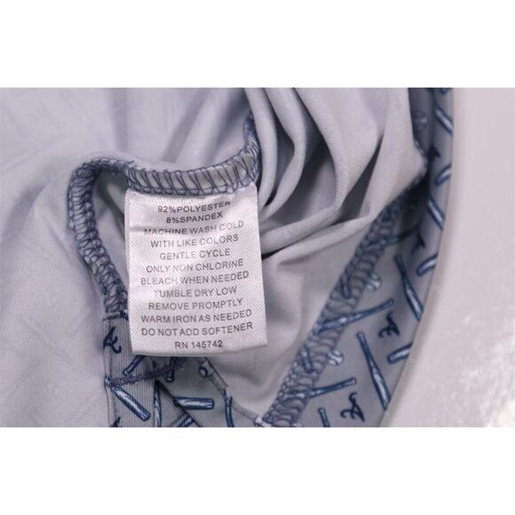 Onward Reserve x Atlanta Braves Gray Geometric Print Golf Polo Shirt Men's Large - Picture 7 of 8